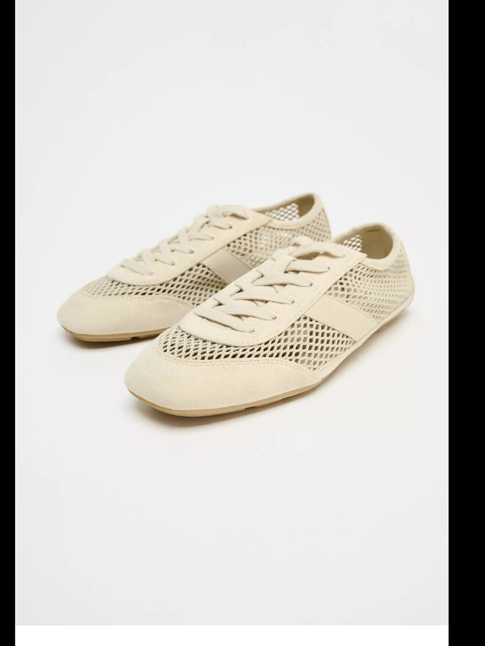 Zara Mesh Canvas Ballet Sneakers - Size 9
